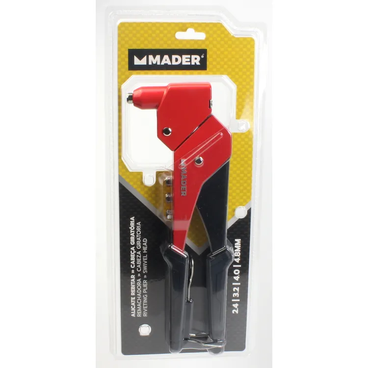 Alicate de Rebitar Cabeça 360º MADER Alumínio e Inox 2.4-4.8mm