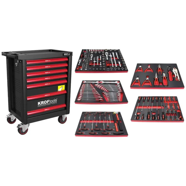 CARRO FERRAMENTAS 7 GAVETAS 160PCS KROFTOOLS