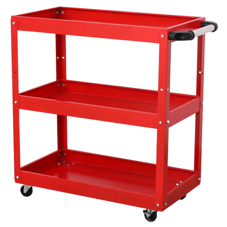 Carro Multiuso de 3 Prateleiras HEAVYWARE HMC3V Vermelho