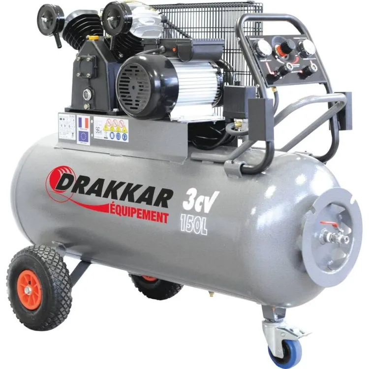 Compressor de Correia DRAKKAR 150L 3CV 230V 9 Bar Compressor de Correia DRAKKAR 150L 3CV 230V 9 Bar