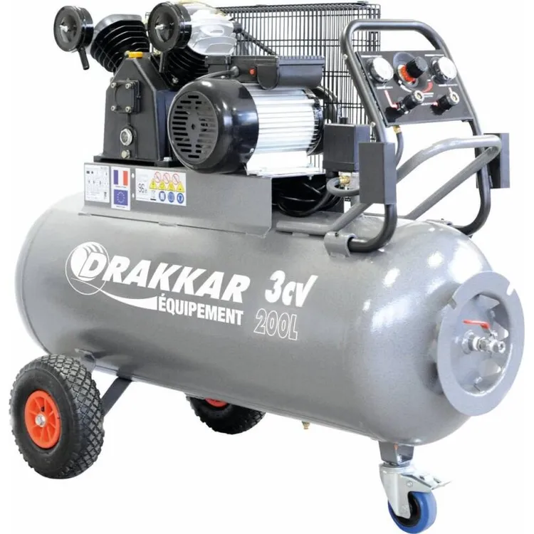 COMPRESSOR CORREIA 200L 3CV 230V DRAKKAR