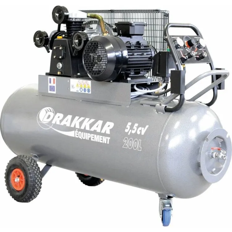 Compressor de Correia DRAKKAR 200L 5.5CV 400V
