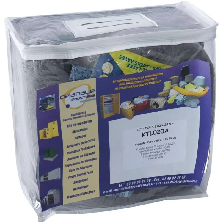 Kit de Intervenção Absorvente 20L Todos Líquidos Kit de Intervenção Absorvente 20L Todos Líquidos