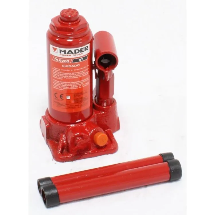 Macaco Garrafa Hidráulico MADER DL0202 2 Ton 181-345mm
