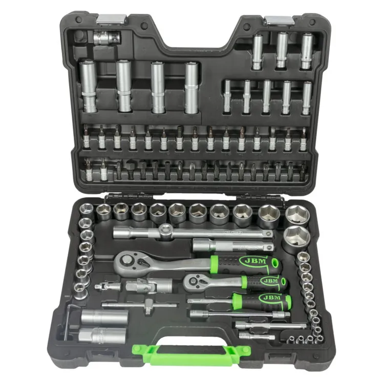 Mala de Ferramentas 94 Peças Sextavadas Zincada JBM 1/4" 1/2"
