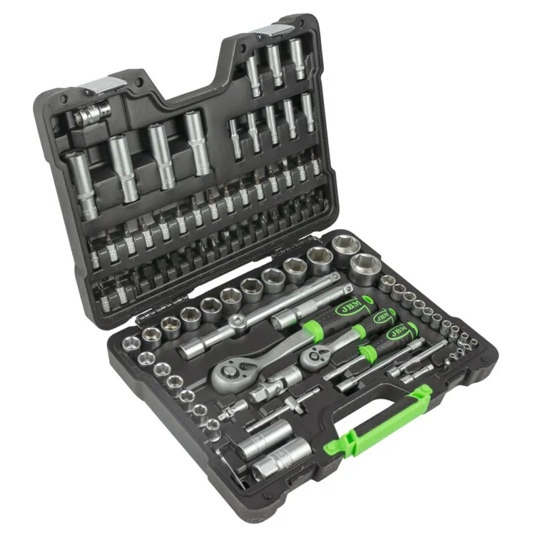 Mala de Ferramentas 94 Peças Sextavadas Zincada JBM 1/4" 1/2"