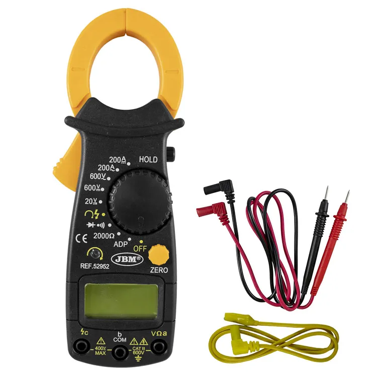 Pinça Amperimétrica Profissional JBM 3.5” Ecrã LCD AC/DC