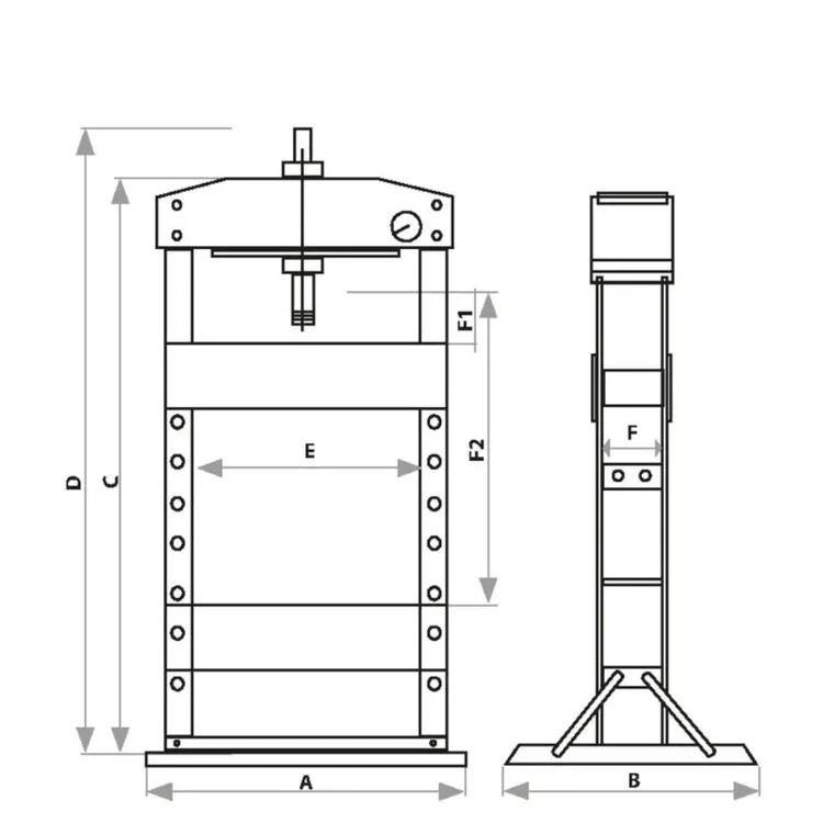 Prensa de Oficina Manual STILKER 20T Soldada 121kg