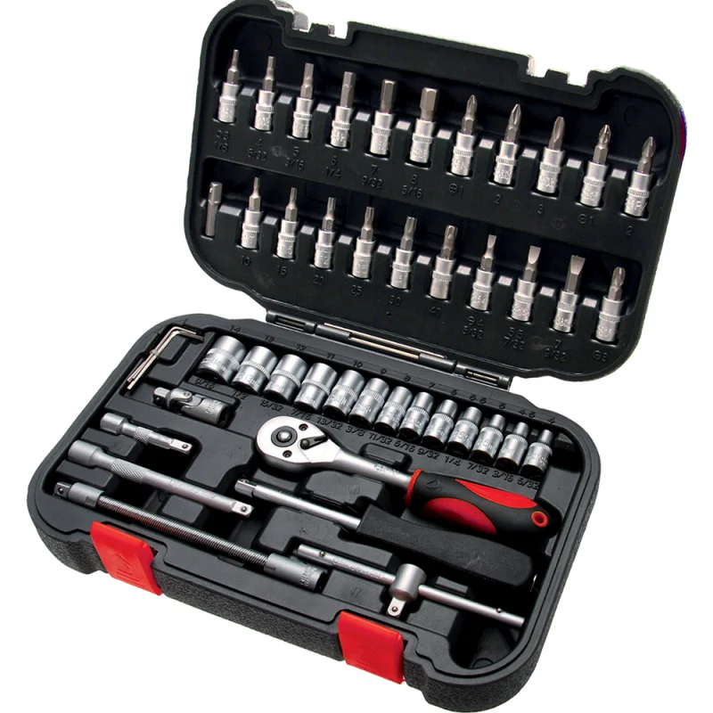 Jogo de Chaves de Caixa Toolhub 1/4" 47 Peças
