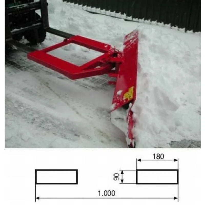 Pá para Retirar Neve e Produtos a Granel para Empilhador ND 2000 x 500 mm Ângulo 30º