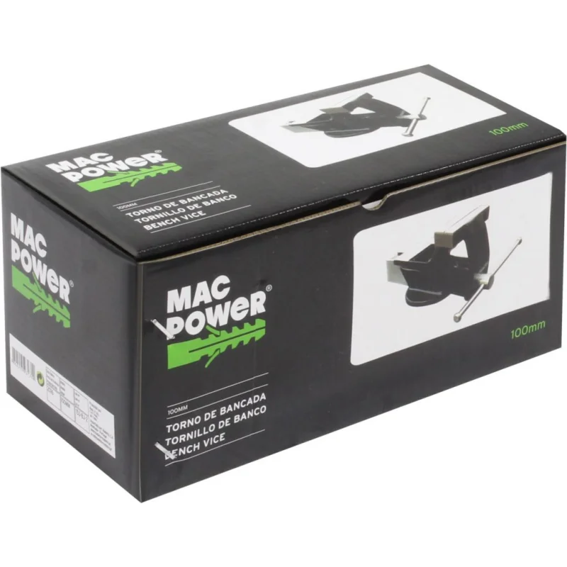 Torno de bancada MAC POWER M3 100mm Fixo 4 polegadas