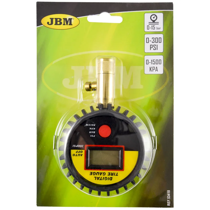 VERIFICADOR DE PRESSÃO DE PNEUMÁTICOS DIGITAL (0-15BAR) JBM
