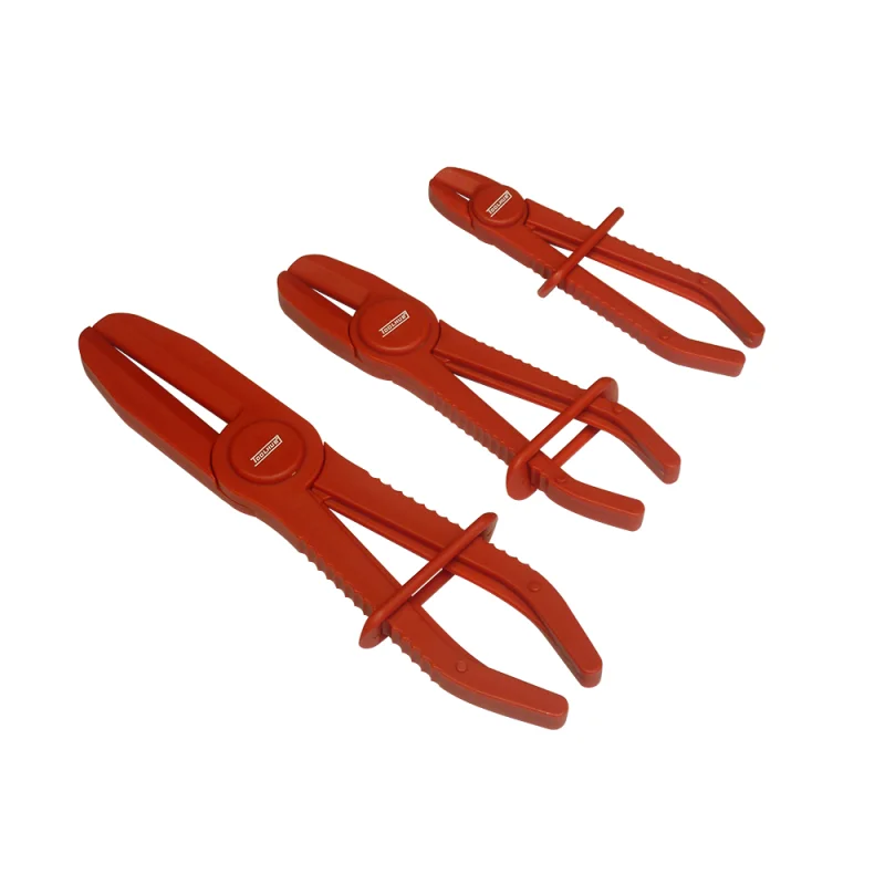 Jogo de Alicates para Estrangular Tubos Kroftools 3 Peças 18mm 36mm 67mm Jogo de Alicates para Estrangular Tubos Kroftools 3 Peças 18mm 36mm 67mm