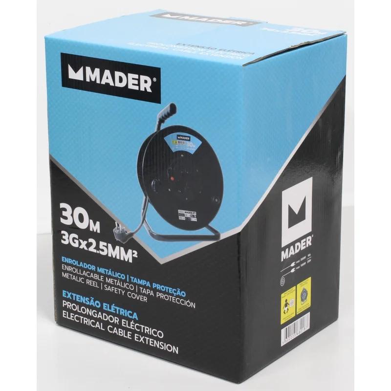 Extensão elétrica com enrolador MADER 30M 3G2.5mm² IP44