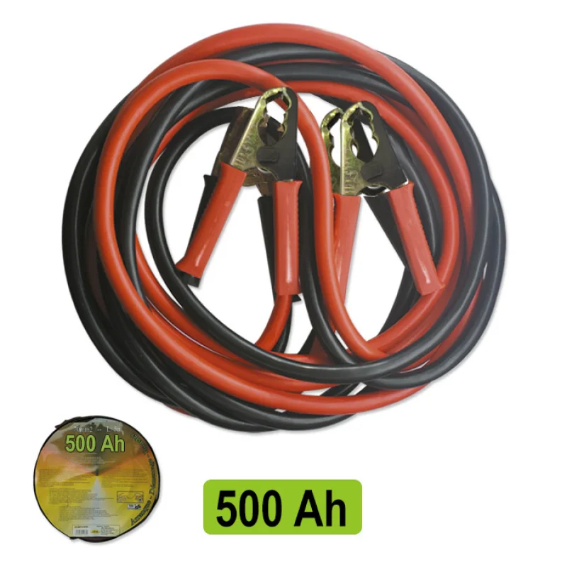 Cabos de Arranque JBM 50mm² 3m com Pinça de Latão 500A Cabos de Arranque JBM 50mm² 3m com Pinça de Latão 500A