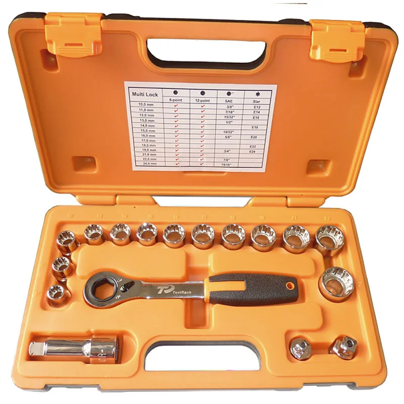JOGO CHAVES DE CAIXA 1/2" 17 PCS TOOLHUB