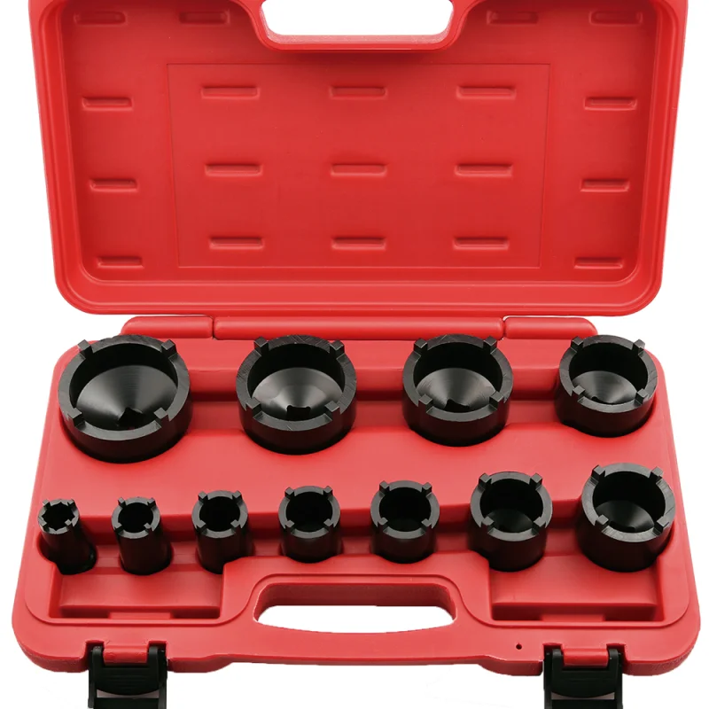 KIT CHAVES PARA PORCAS RANHURADAS 1/2 11 PEÇAS TOOLHUB KIT CHAVES PARA PORCAS RANHURADAS 1/2 11 PEÇAS TOOLHUB