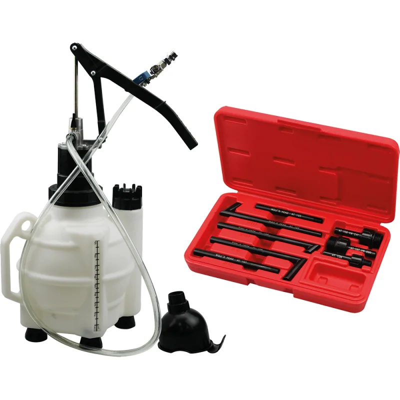 BOMBA MANUAL ENCHIMENTO DE LÍQUIDO ATF 9.5L C/ 8 ADAPTADORES TOOLHUB BOMBA MANUAL ENCHIMENTO DE LÍQUIDO ATF 9.5L C/ 8 ADAPTADORES TOOLHUB