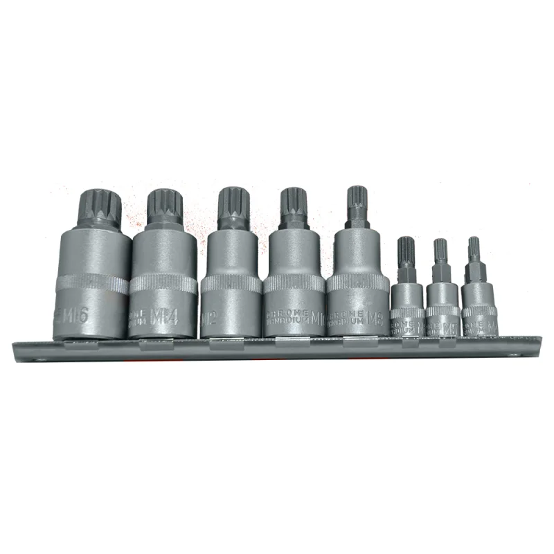 JOGO DE PONTAS XZN SPLINE 1/4” & 1/2” 8 PÇS M4 - M16 TOOLHUB JOGO DE PONTAS XZN SPLINE 1/4” & 1/2” 8 PÇS M4 - M16 TOOLHUB