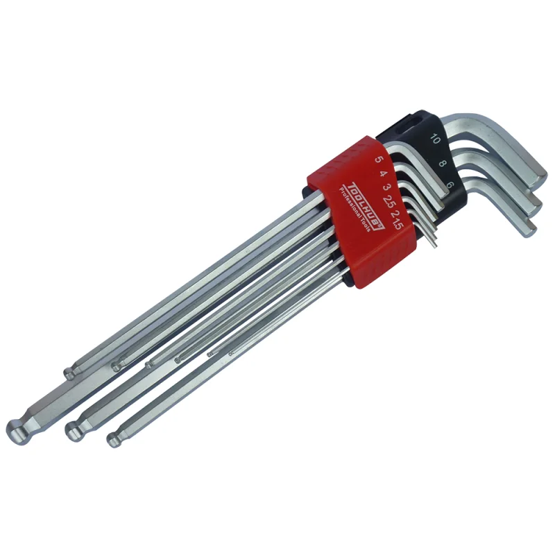 CHAVE DE ESFERA EXTRA-LONGO / MAGNÉTICA 9 PÇS TOOLHUB CHAVE DE ESFERA EXTRA-LONGO / MAGNÉTICA 9 PÇS TOOLHUB