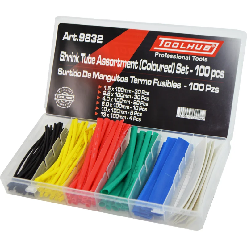 SORTIDO DE MANGAS TERMO-RETRÁCTIL 100 UNI TOOLHUB SORTIDO DE MANGAS TERMO-RETRÁCTIL 100 UNI TOOLHUB