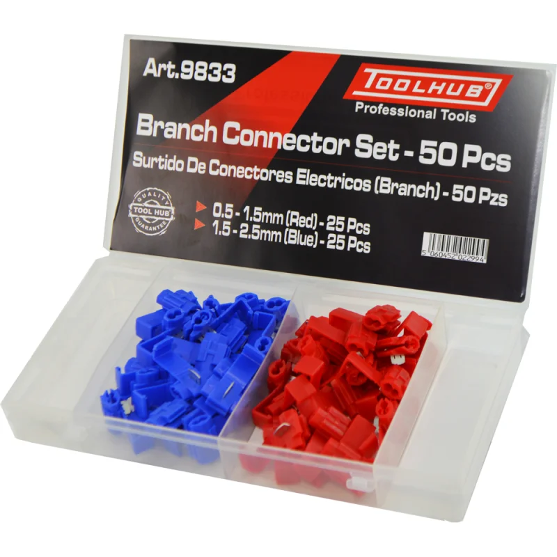 CONJUNTO DE CONECTORES ELÉCTRICOS (BRANCH) 50 PEÇAS TOOLHUB