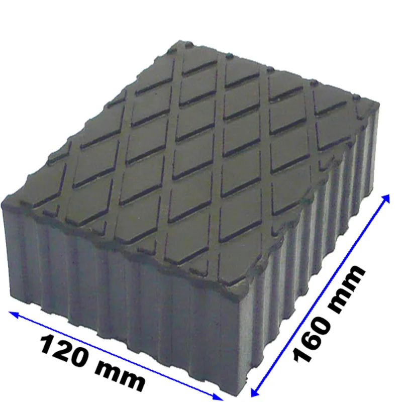 Taco de Borracha para Elevador de Tesoura TOOLHUB 120x160x40mm Taco de Borracha para Elevador de Tesoura TOOLHUB 120x160x40mm