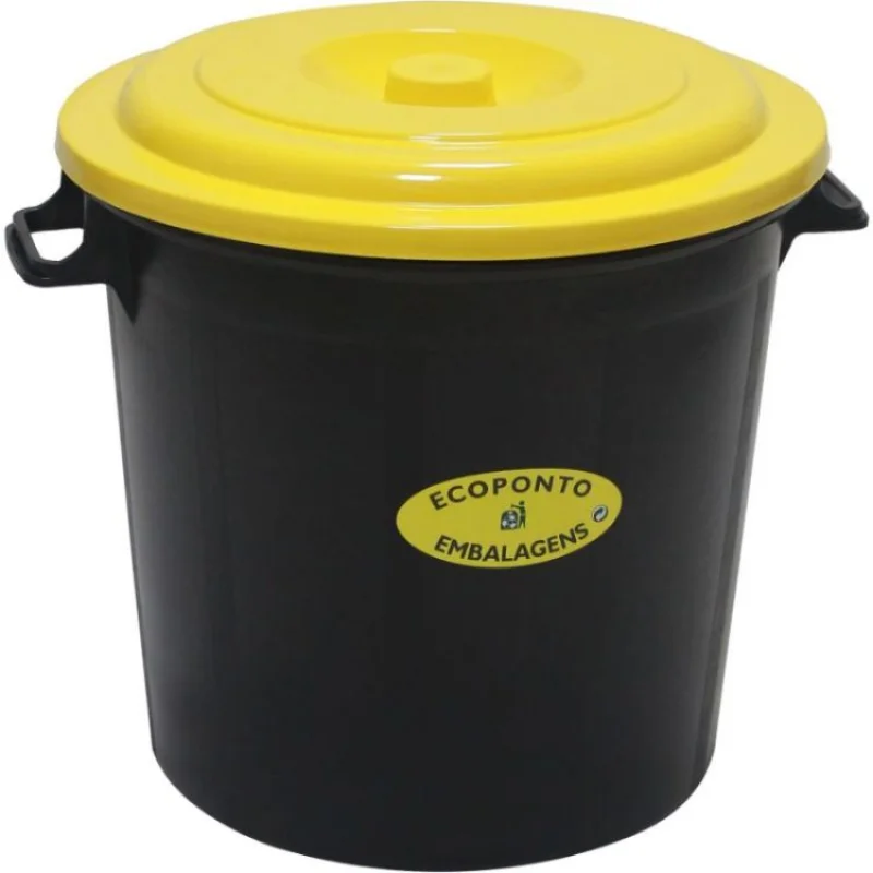 BALDE LIXO ECOPONTO 50L AMARELO LEIRIPLÁS BALDE LIXO ECOPONTO 50L AMARELO LEIRIPLÁS