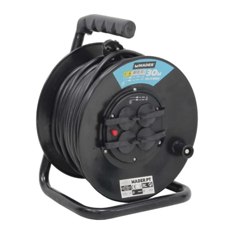 Extensão elétrica com enrolador MADER 30M 3G2.5mm² IP44 Extensão elétrica com enrolador MADER 30M 3G2.5mm² IP44