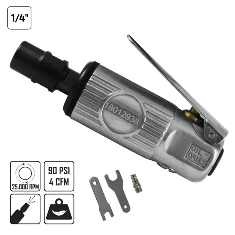 Mini Retificadora Pneumática 1/4" JBM 25.000 RPM 90 PSI