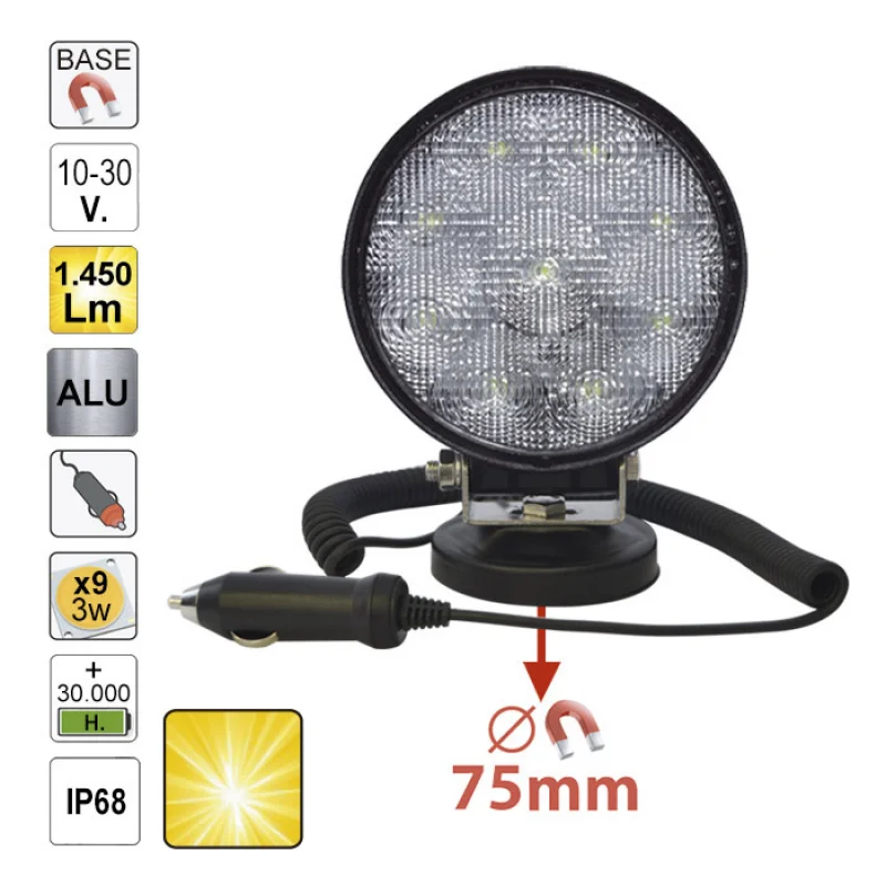 FAROL AUXILIAR LED REDONDO JBM