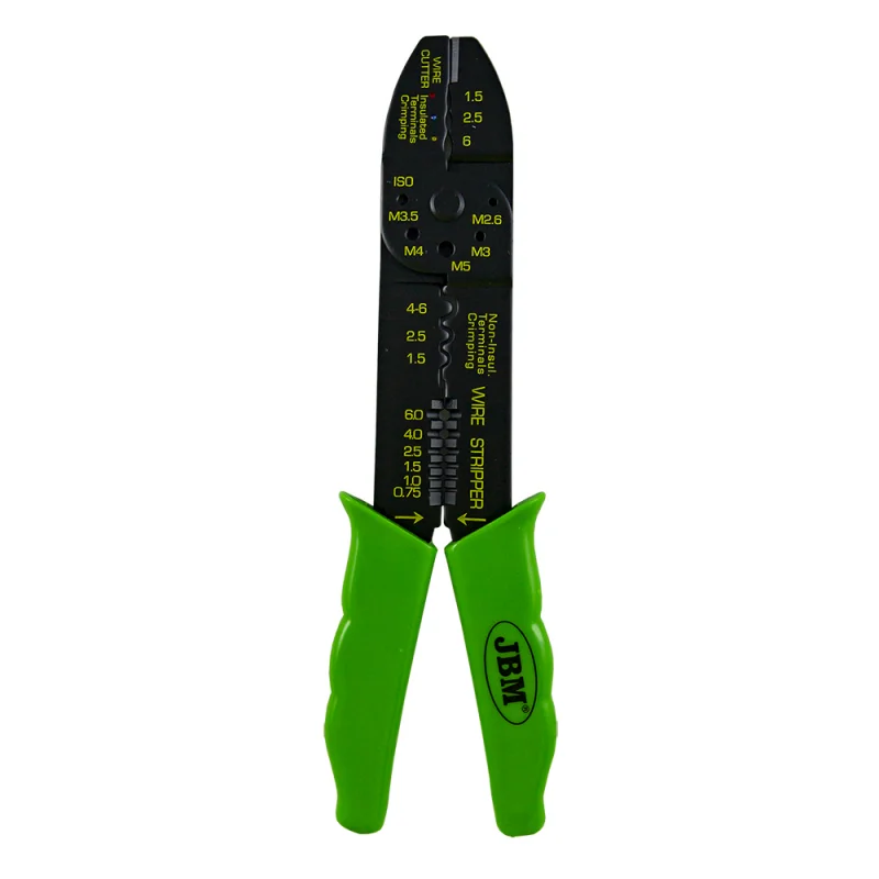 ALICATE PARA TERMINAIS PRÉ-ISOLADOS E NÃO ISOLADOS 9" JBM ALICATE PARA TERMINAIS PRÉ-ISOLADOS E NÃO ISOLADOS 9" JBM