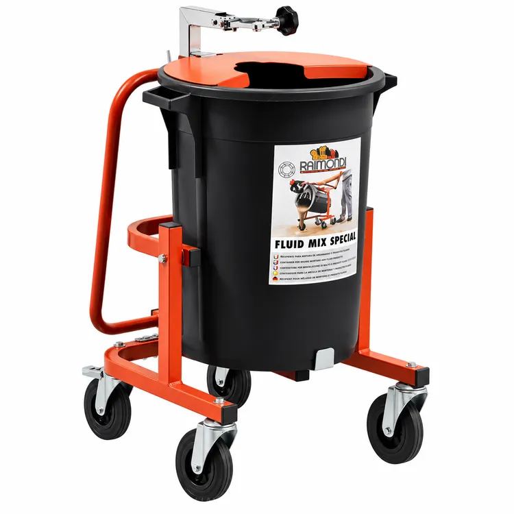 Balde Misturador para Autonivelante RAIMONDI Fluid Mix Special 75 L 4 Rodas Giratórias