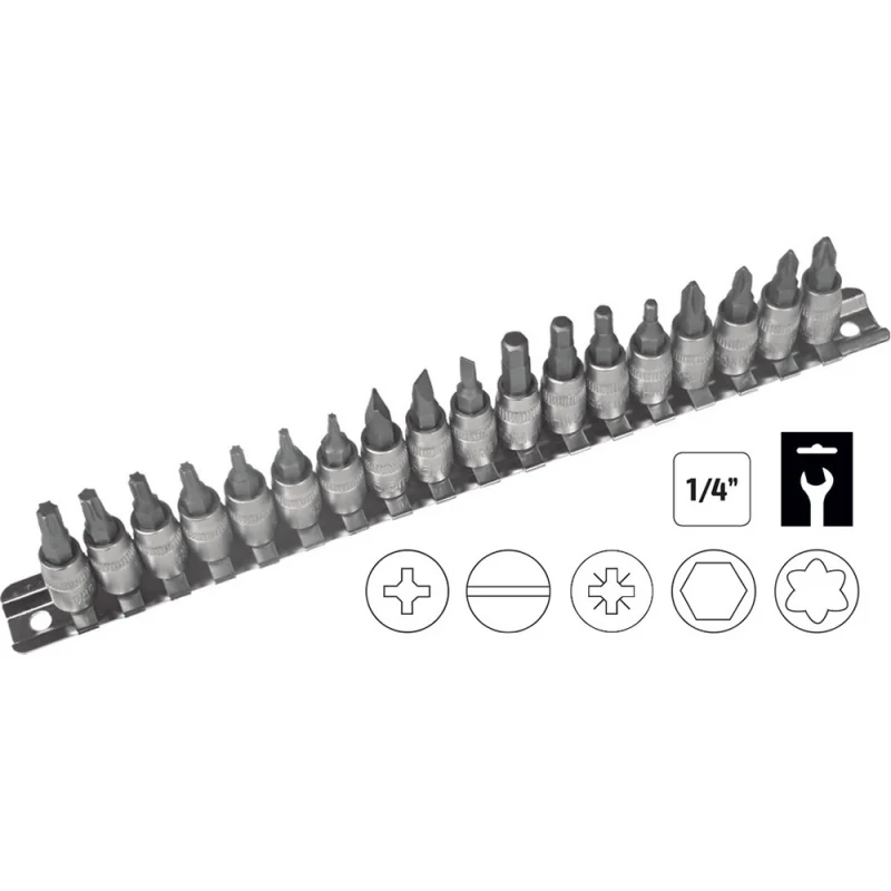 JOGO DE 30 PONTAS DE 1/4” JBM