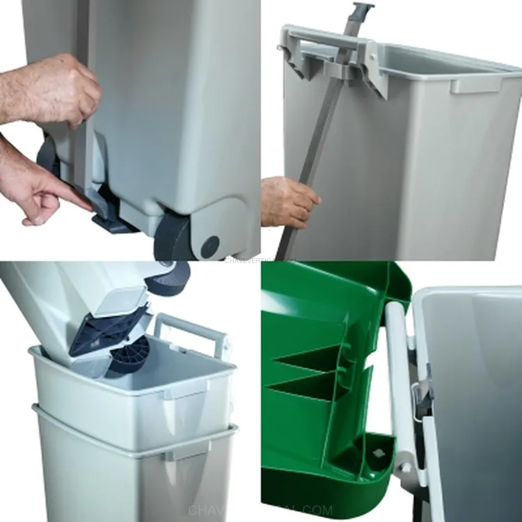 CAIXOTE DE LIXO COM PEDAL TAMPA VERMELHA 120LT