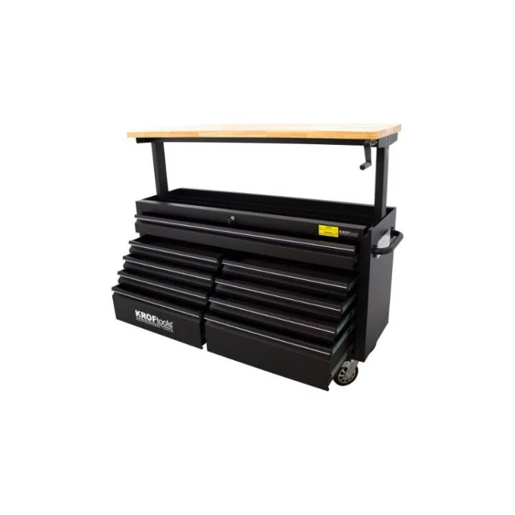 Carro de Trabalho Kroftools 61 Polegadas com 9 Gavetas