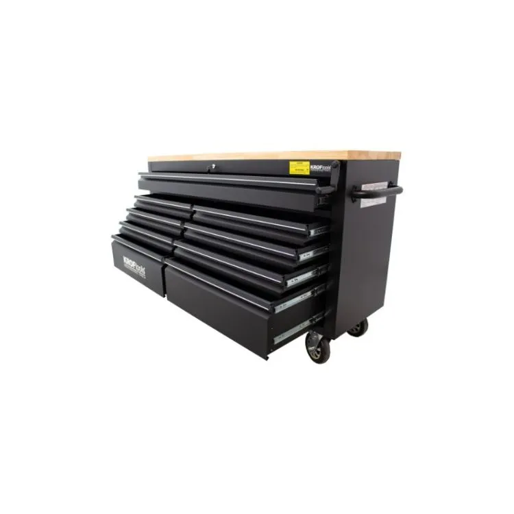 Carro de Trabalho Kroftools 61 Polegadas com 9 Gavetas
