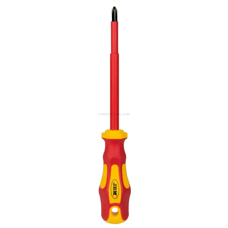 Chave de Fendas Phillips VDE JBM PH0x75mm Chave de Fendas Phillips VDE JBM PH0x75mm