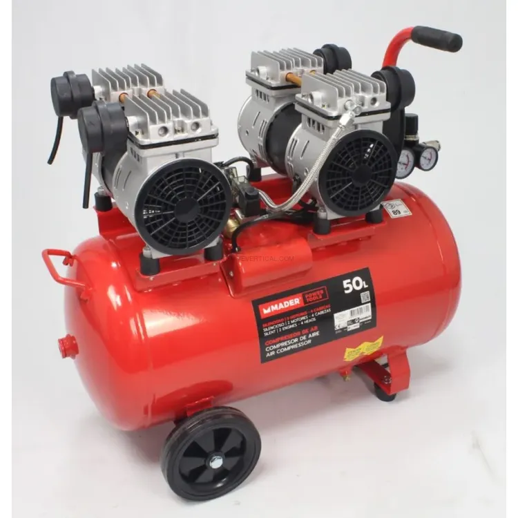 Compressor de ar monobloco 50L MADER 4 cabeças 2 motores 4HP 230V