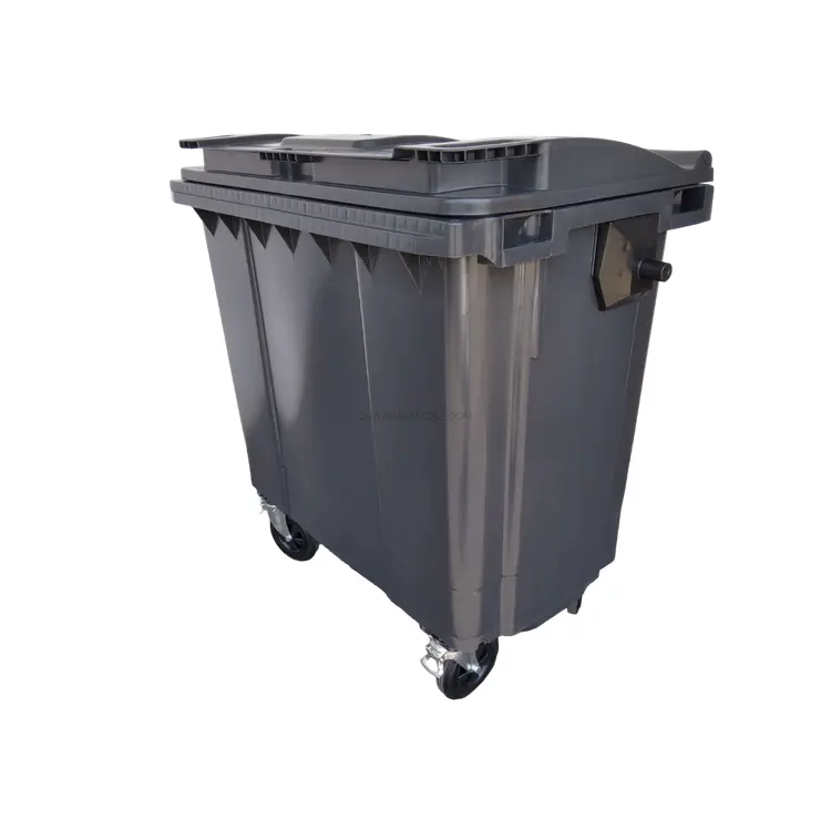 Contentor de Polietileno MGB 1000L Tampa Plana 4 Rodas Contentor de Polietileno MGB 1000L Tampa Plana 4 Rodas