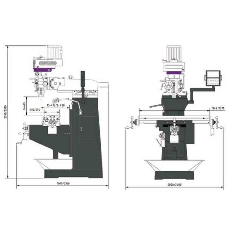 FRESADORA /FERRAMENTEIRA OPTIMUM MF2-B C/ DPA2000 OPTIMUM