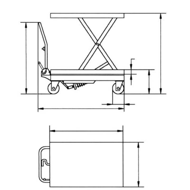 Mesa Elevatória Hidráulica Tesoura UNICRAFT FHT 500 500Kg 900mm