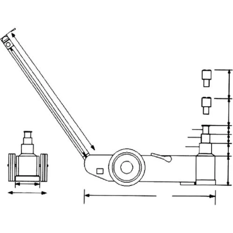 MACACO HIDROPNEUMÁTICO WWH 60000 PH 60 TON 3 ESTAGIOS UNICRAFT