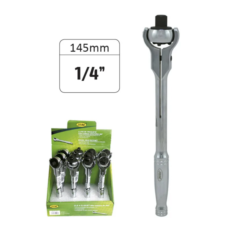 ROQUETE DE 72 DENTES COM CABEÇA GIRATÓRIA 1/4" 145MM JBM