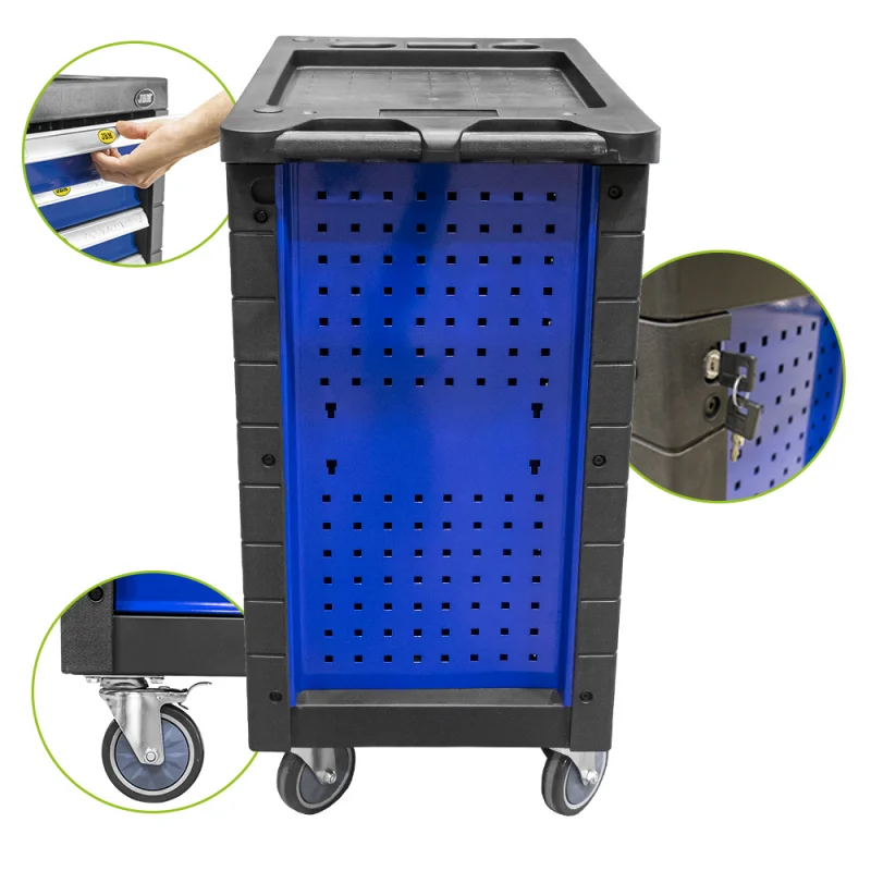 CARRINHO DE FERRAMENTA 7 GAVETAS AZUL VAZIO JBM