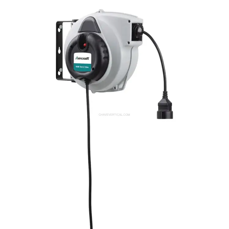 Enrolador de Cabo Elétrico AIRCRAFT KAR PRO 3x1,5 10 m Schuko IP24 Enrolador de Cabo Elétrico AIRCRAFT KAR PRO 3x1,5 10 m Schuko IP24