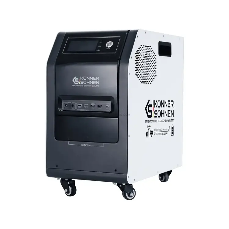 Estação de Energia Portátil KONNER-SOHNEN 3000PS 3000W LiFePO4 UPS Estação de Energia Portátil KONNER-SOHNEN 3000PS 3000W LiFePO4 UPS