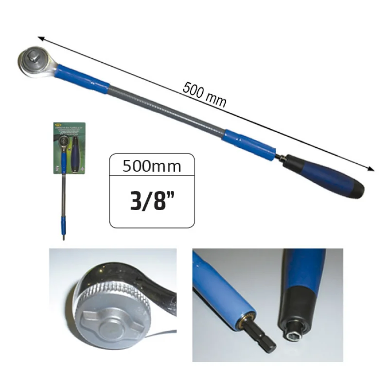 ROQUETE FLEXÍVEL DE 72 DENTES DE 3/8” 500MM JBM