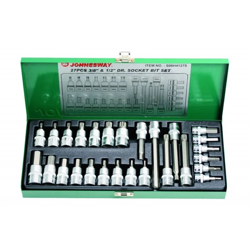 JOGO DE 27 BITS DE 1/2” E 3/8“ JONNESWAY JOGO DE 27 BITS DE 1/2” E 3/8“ JONNESWAY