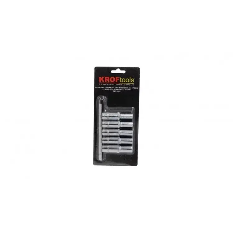 Kit de Chaves Longas Torx Interior KROFTOOLS 3/8” E8-E14 5 PCS Kit de Chaves Longas Torx Interior KROFTOOLS 3/8” E8-E14 5 PCS